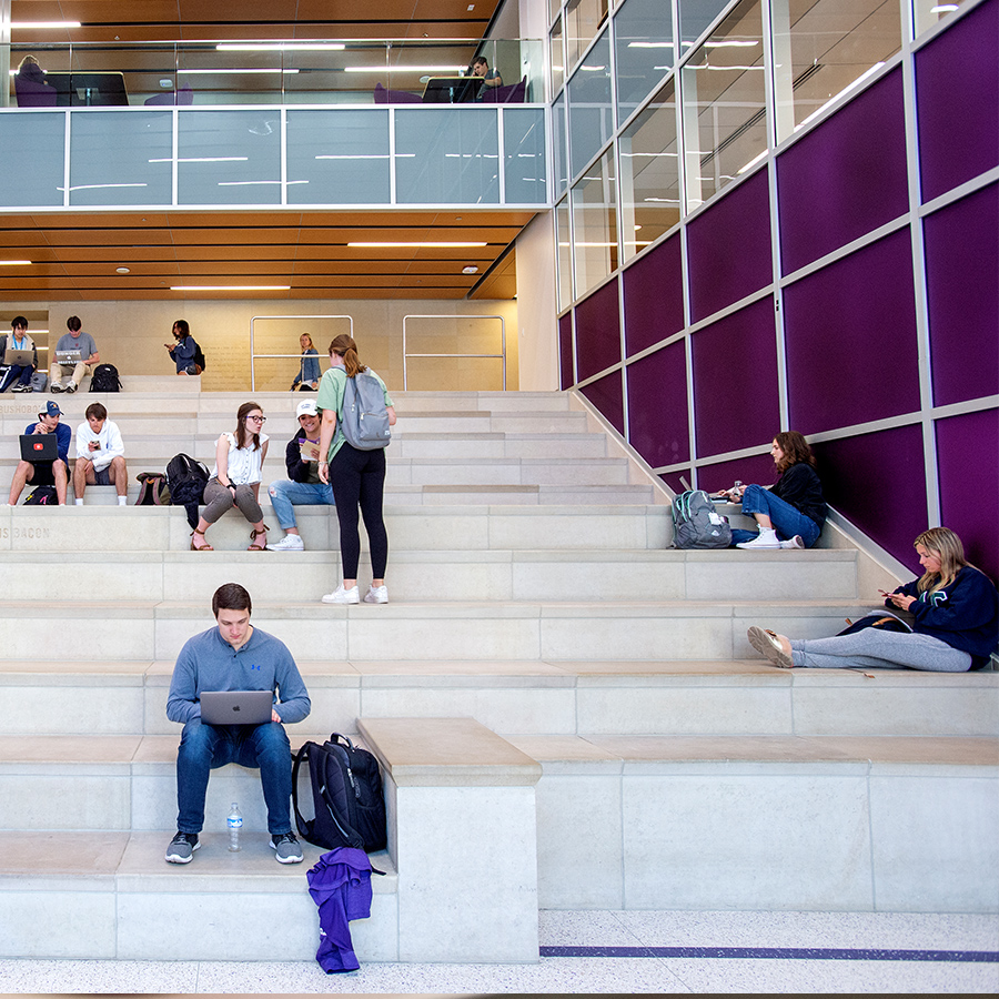 tcu library stairs
